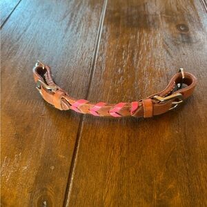 Rafter T Hot Pink Braided Curb Strap